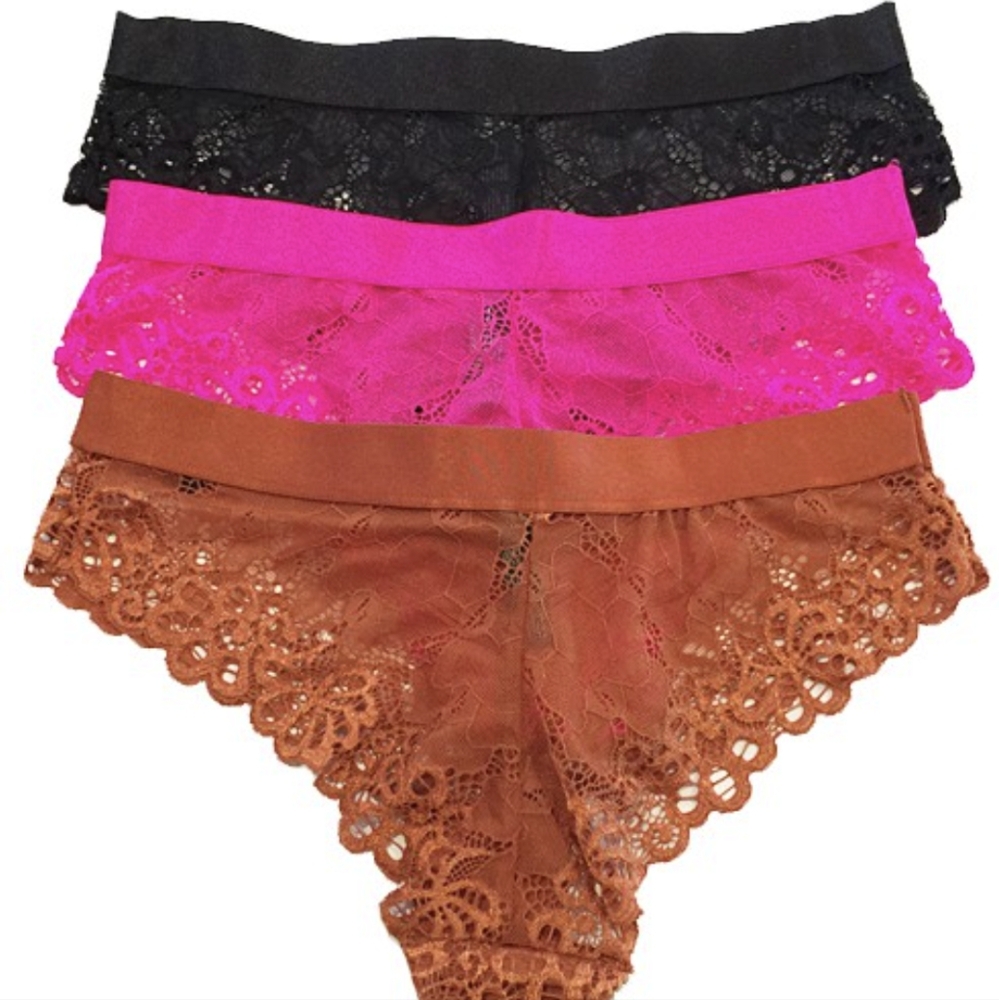 Hot pink lace panties